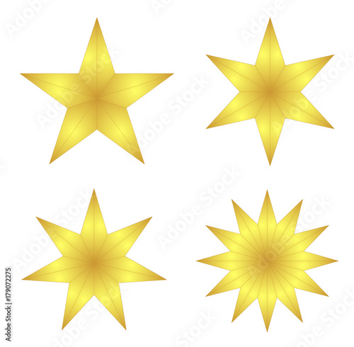 golden stars on white background vector eps 10