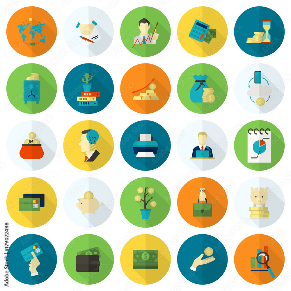 Business and Finance Icon Set Business and Finance Icon Set