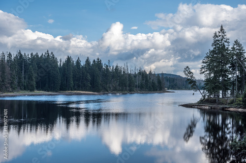 The Silberteich lake in Harz, Germany