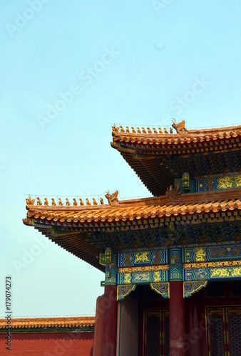 Pagodas pavilions within the complex of the Temple of Heaven in Beijing China