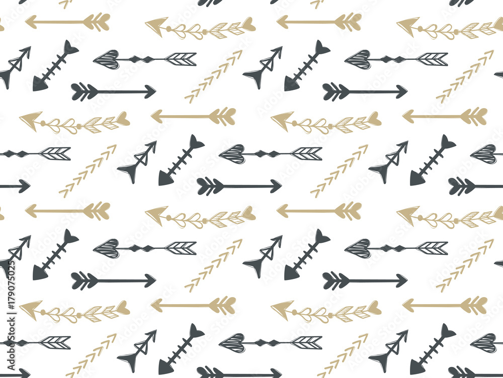 Vector arrows seamless pattern. Tribal background. Good for wallpaper, scrapbook paper, texture, print, wrapping, textile. Vector arrows seamless pattern. Tribal background. Good for wallpaper, scrapbook paper, texture, print, wrapping, textile.