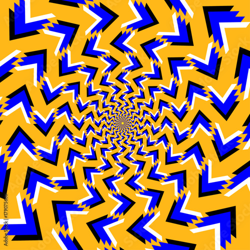 Zig-zag tunnel optical illusion