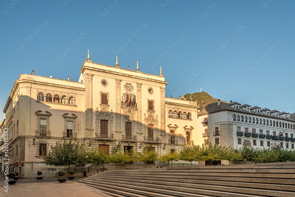 View at the City hall of Jaen at the Santa Maria place, Spain