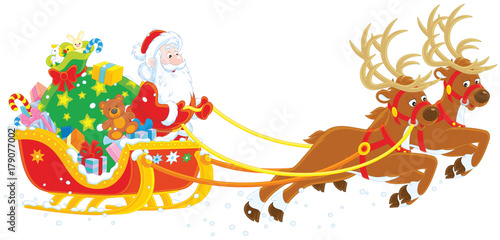 Christmas Sleigh of Santa Claus