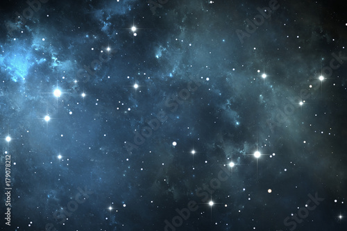 Fototapeta Naklejka Na Ścianę i Meble -  Night sky space background with nebula and stars