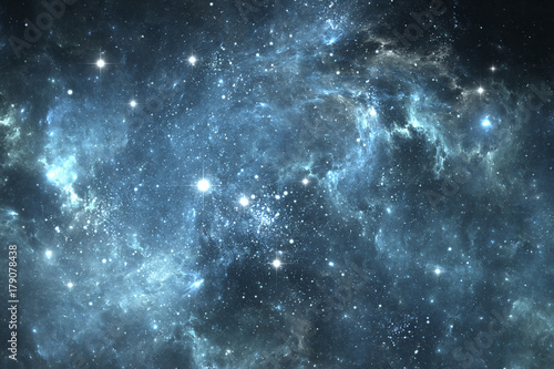 Fototapeta Naklejka Na Ścianę i Meble -  Night sky space background with nebula and stars