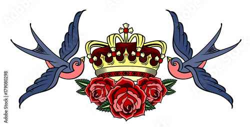 Swallows bearing the golden crown
