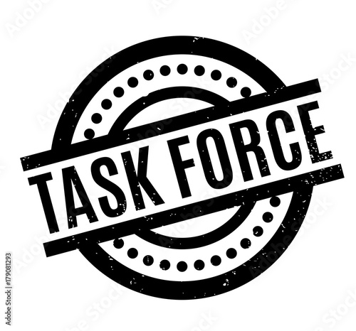 Task Force rubber stamp. Grunge design with dust scratches. Effects can be easily removed for a clean, crisp look. Color is easily changed.