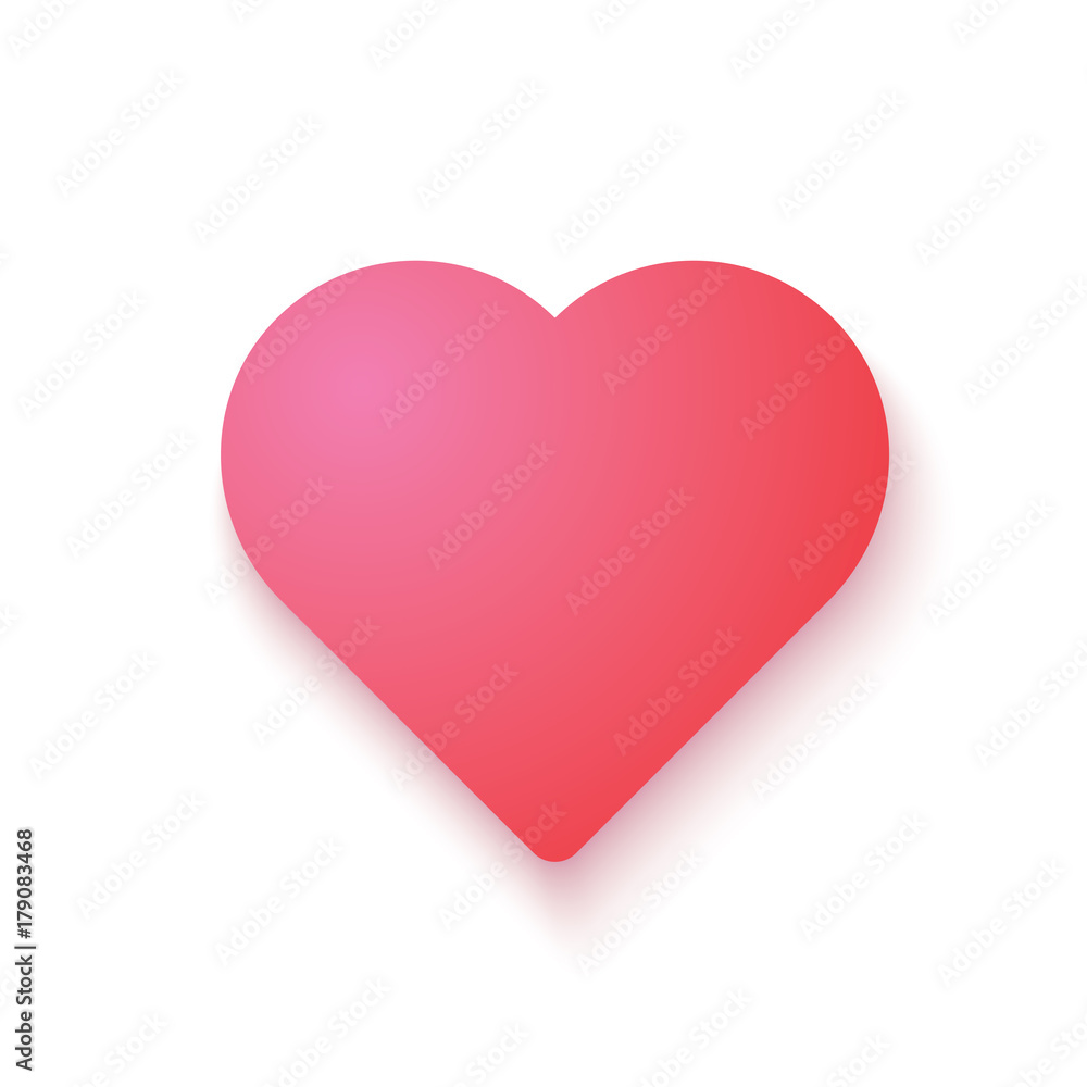 love heart icon in pink color vector illustrator