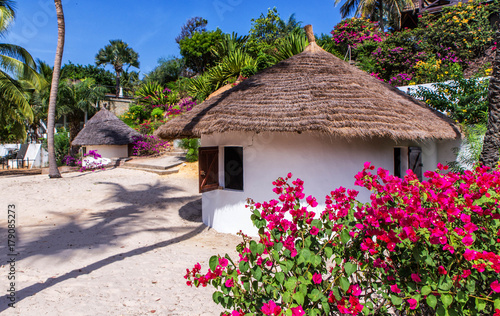 West Africa Senegal Cap Skirring - bungalow in an exclusive hotel for tourists