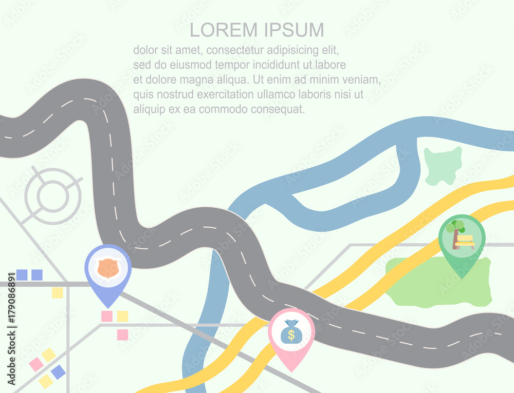 Obraz premium City Map Background