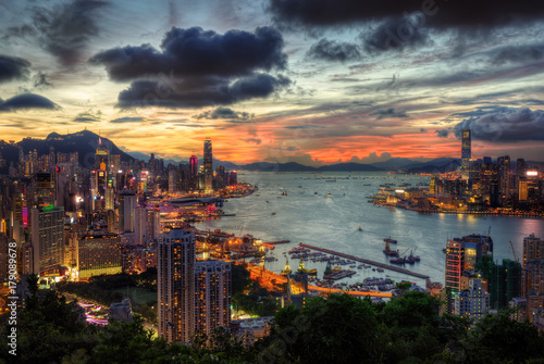 Hong Kong Skyline Sunset