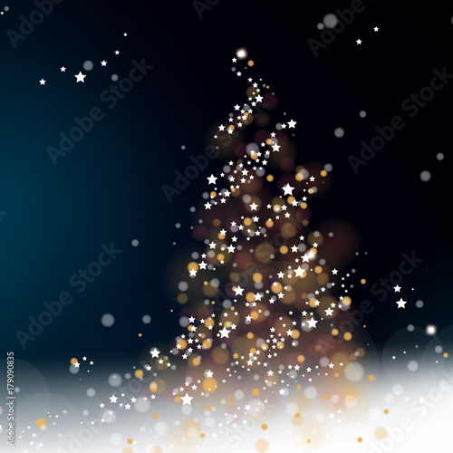 Weihnachten Lichterbaum - Blau (einzeln)