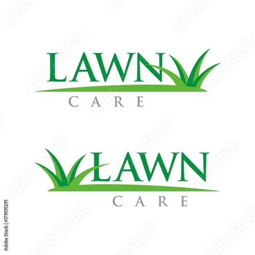 Lawn Care logo design template vector