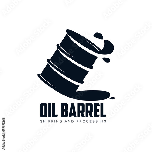 vector oil fuel barrel oil drop simple flat icon pictogram isolated on a white background. Gas oil fuel, energy power industry symbol, sign silhouette