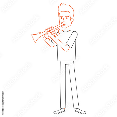 man playing trump character vector illustration design