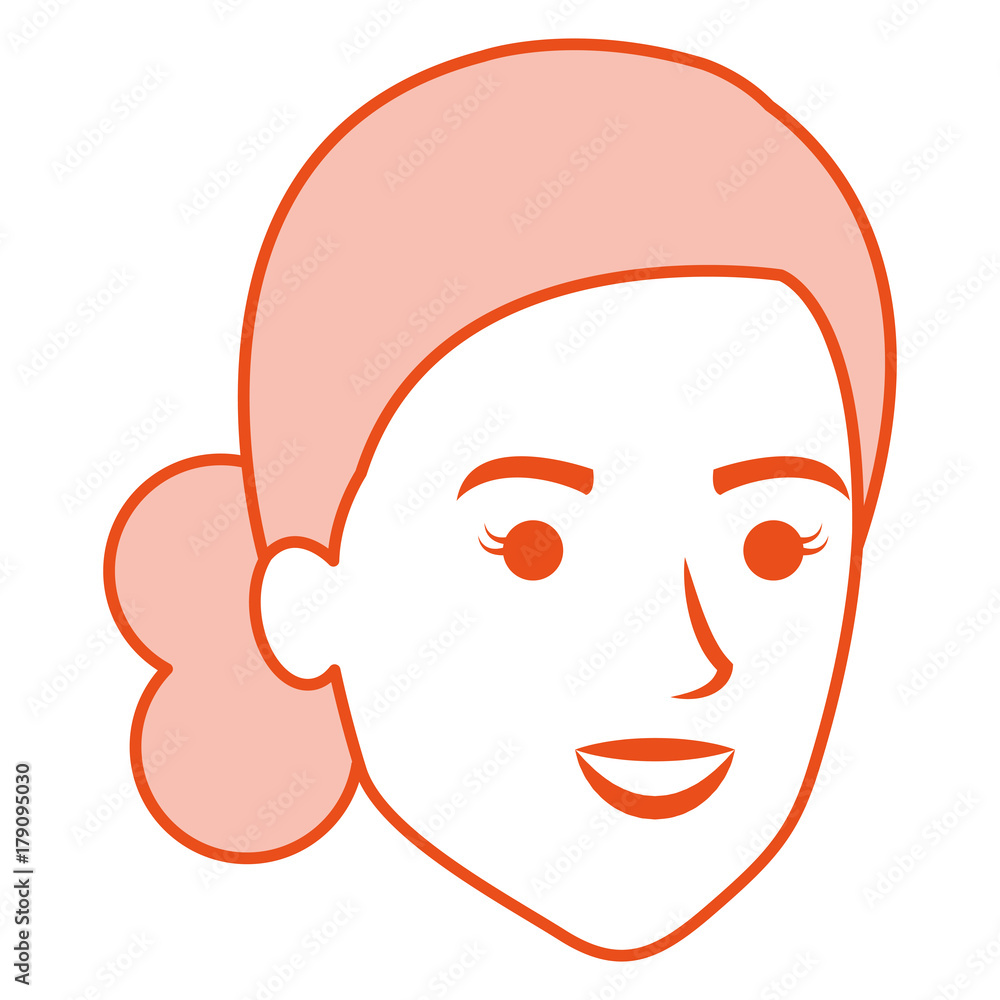 Fototapeta premium beautiful woman head avatar character vector illustration design