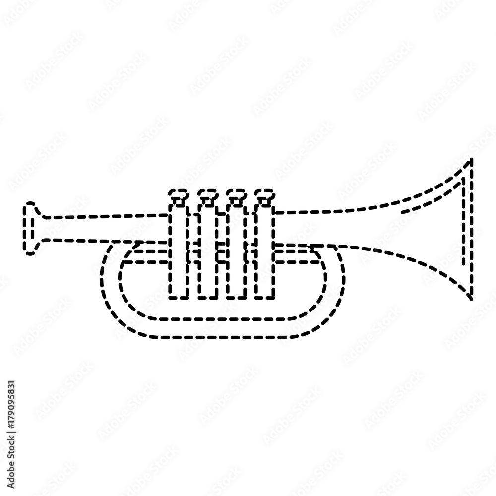 trumpet instrument isolated icon vector illustration design trumpet instrument isolated icon vector illustration design