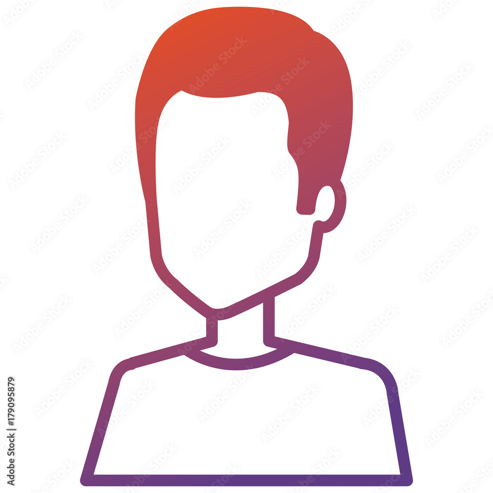 young man avatar character vector illustration design