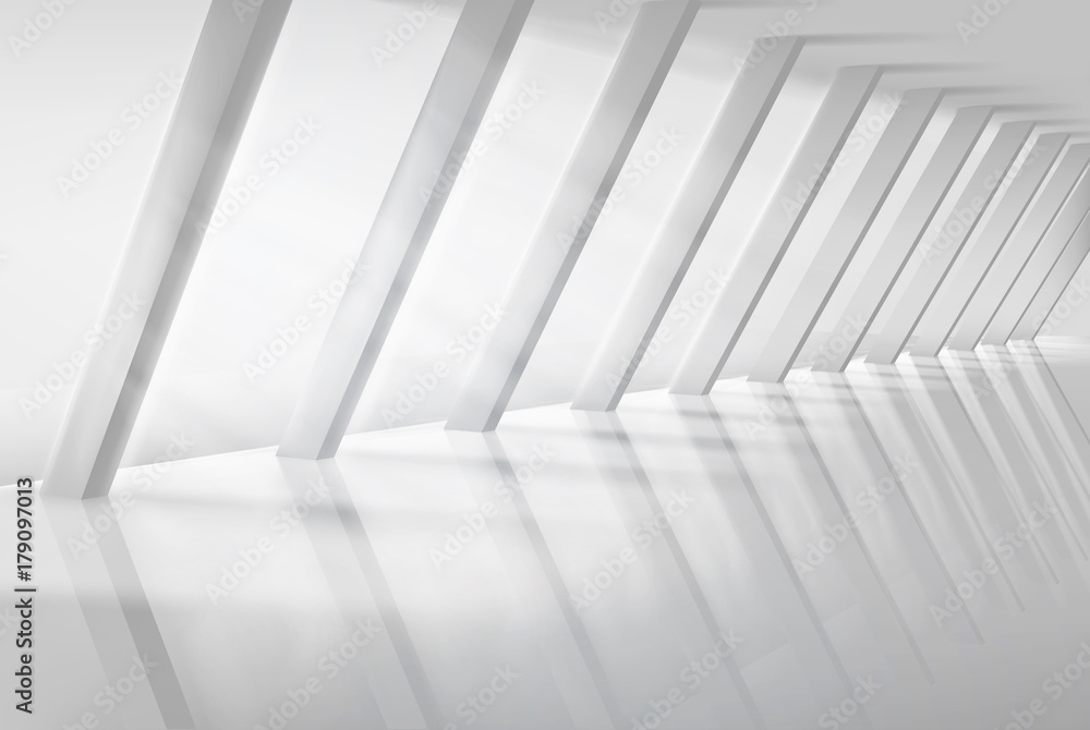 Empty room with large windows. Vector illustration. Empty room with large windows. Vector illustration.
