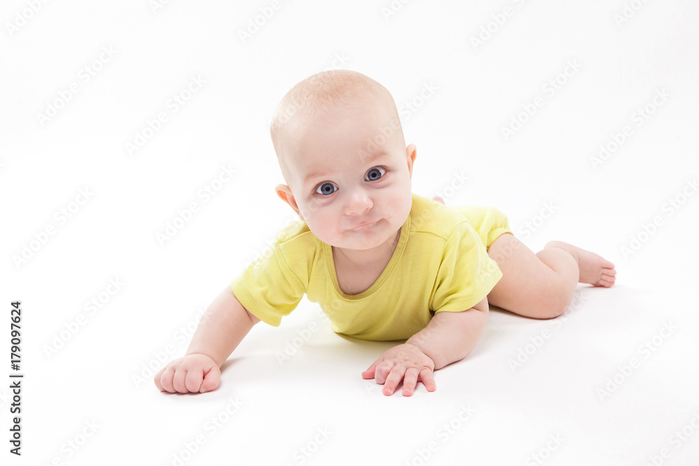 cute baby lying on the background and smiling cute baby lying on the background and smiling