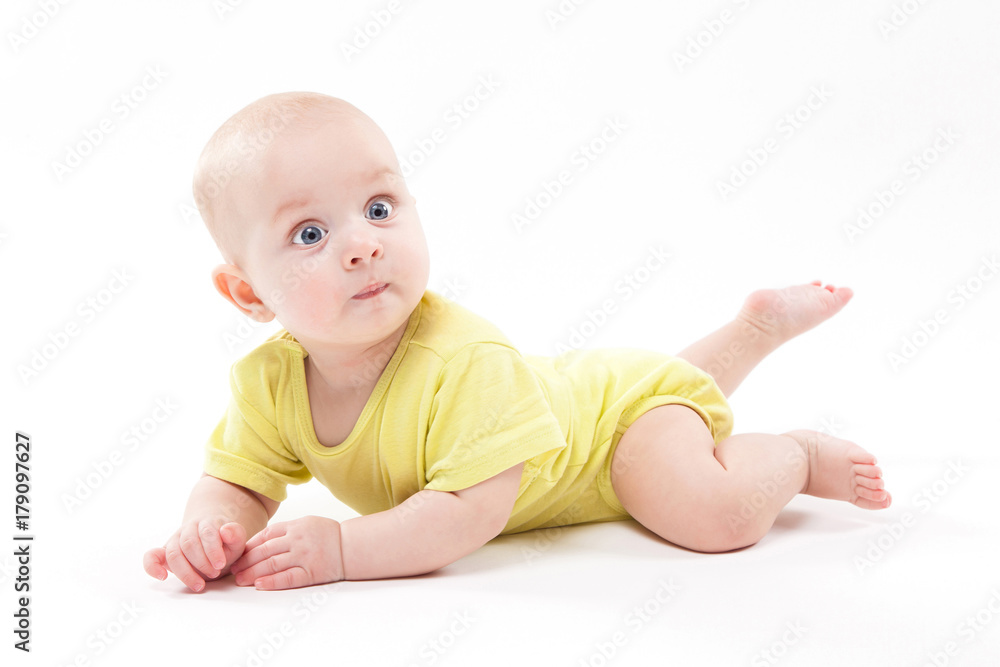 cute baby lying on the background and smiling cute baby lying on the background and smiling