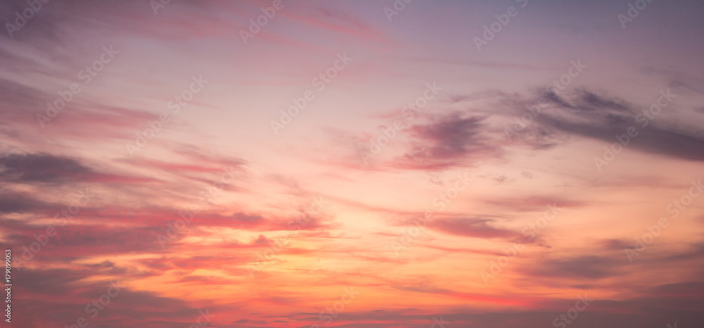 colorful of sunset sky for your  background