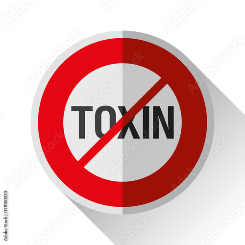 Free Download Warning sign, stop toxin icon in flat style, vector design danger illustration for you project - GFXLoad