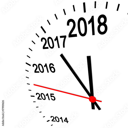 new year 2018 clock