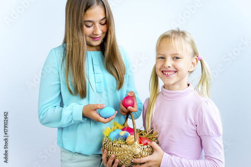 Girl with easter egg