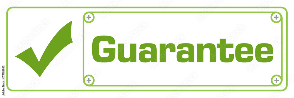 Fototapeta premium Guarantee Green Horizontal Border Screw 