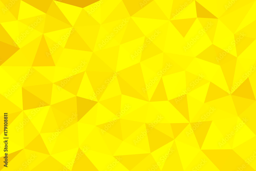 Золотой, желтый, полигональный, тригональный фон. Абстрактная векторнаяиллюстрация. Stock Vector