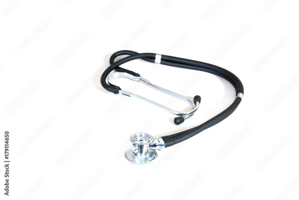 Stetoscope laying on a white surface Stetoscope laying on a white surface