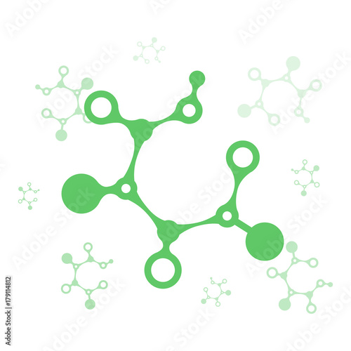 Prebiotic icon. Chemical structure of prebiotic substance symbol. Vector illustration healthcare concept.