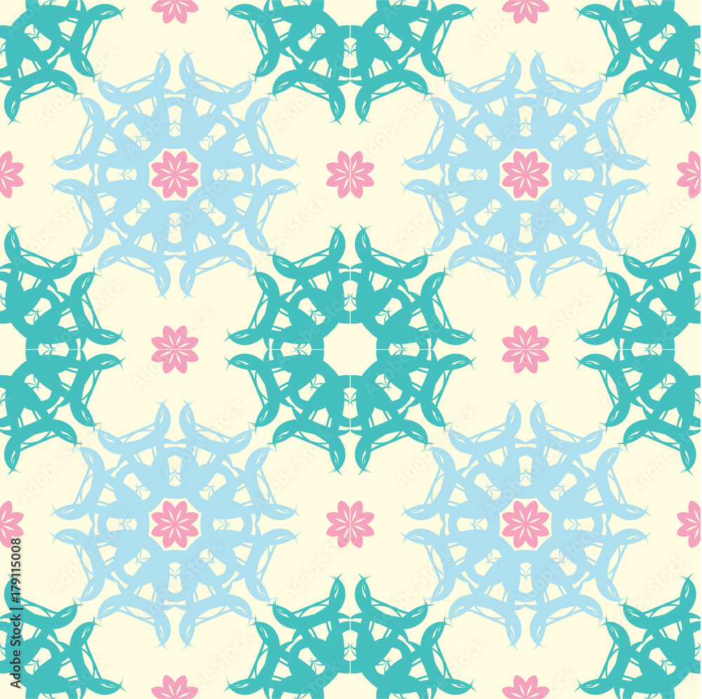 Seamless abstract floral pattern,mandala pattern