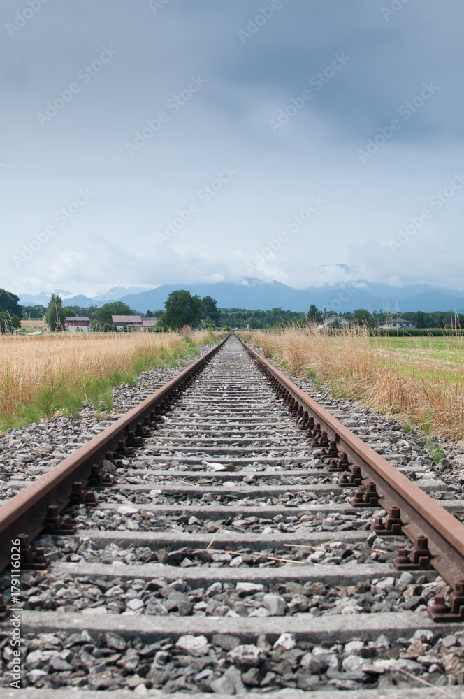 rail tracks perspective
