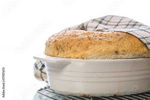 bread home in ceramic form photo