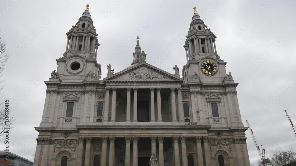 Facade of St. Paul's Cathedral. London. Facade of St. Paul's Cathedral. London.