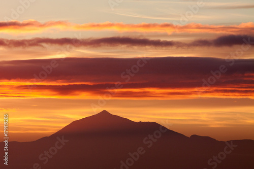 Teide peak at sunrise  Tenerife. Canary Islands 