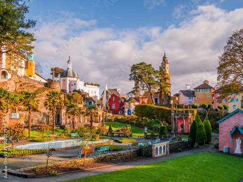 View of the Central Piazza at Portmeirion