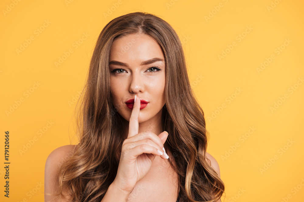 Close up portrait of a playful attractive girl Close up portrait of a playful attractive girl