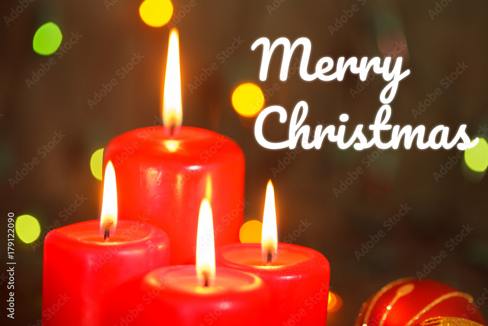 Christmas still life with candles. greeting card Christmas still life with candles. greeting card
