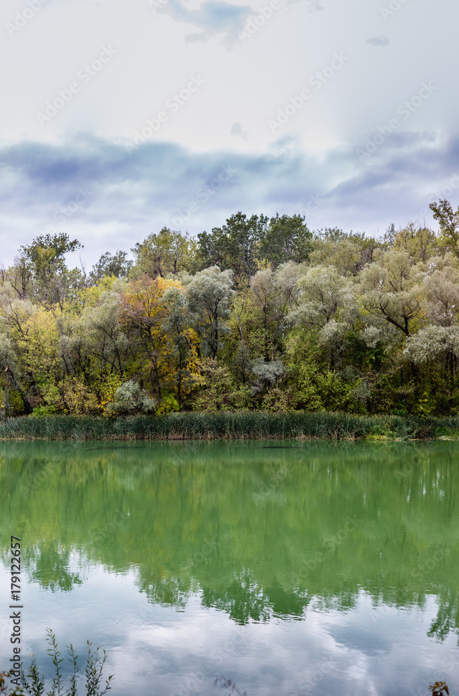 Beautiful autumn forest at the rivers coast. Ukraine Beautiful autumn forest at the rivers coast. Ukraine