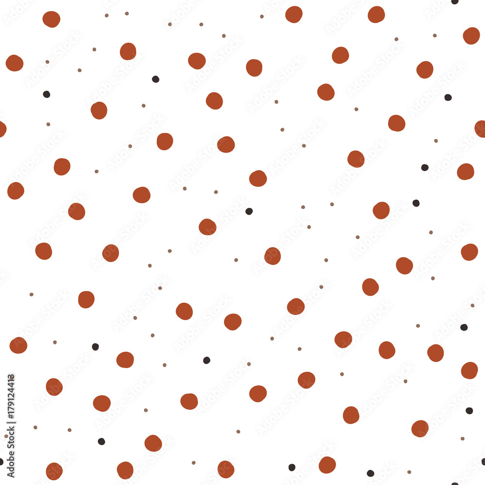 Hand Drawn Dots Asymmetrical Seamless Pattern, Dotted Swiss Hand Drawn Dots Asymmetrical Seamless Pattern, Dotted Swiss