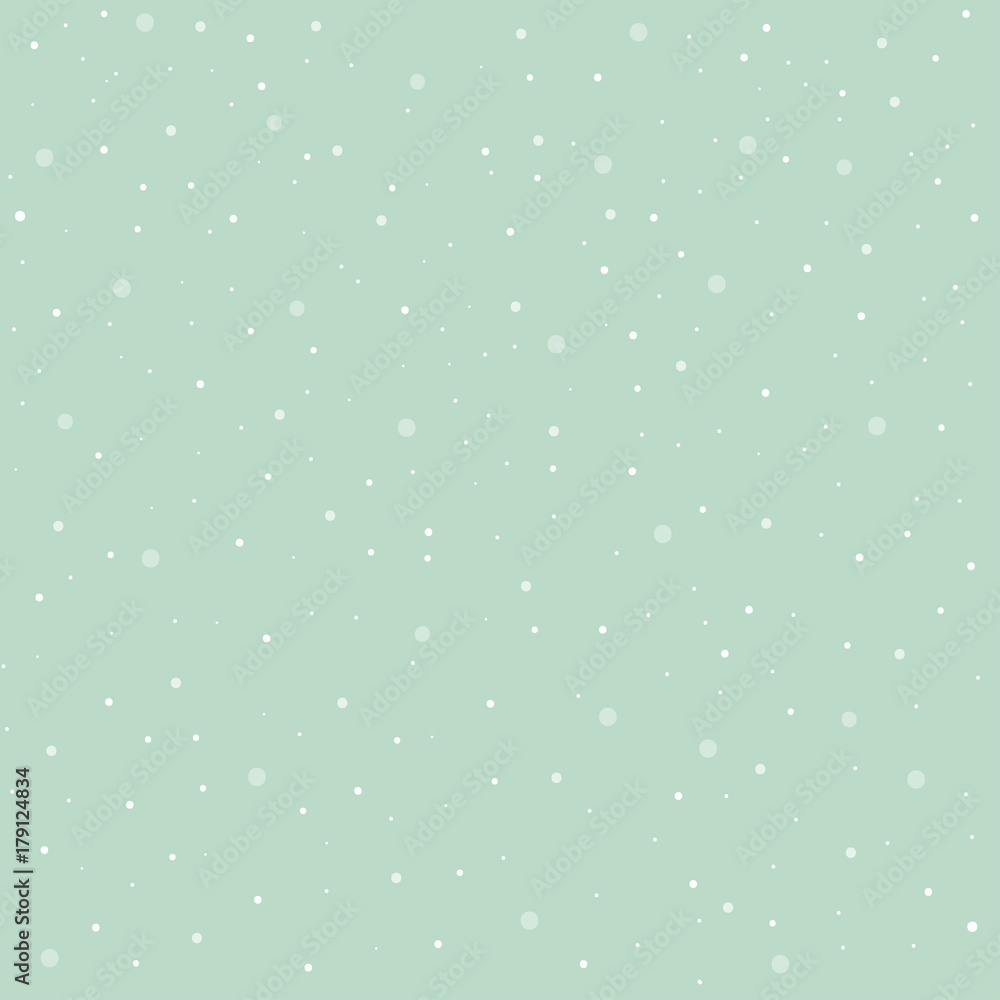 Snow on green background Snow on green background