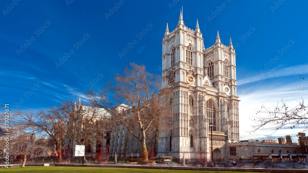 Westminster Abbey, Collegiate Church of Saint Peter at Westminster, City of Westminster, London, England, UK. - obrazy, fototapety, plakaty 