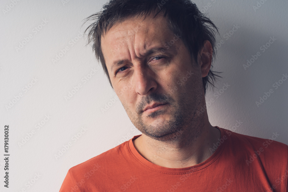 Fototapeta premium Serious portrait of man, real people