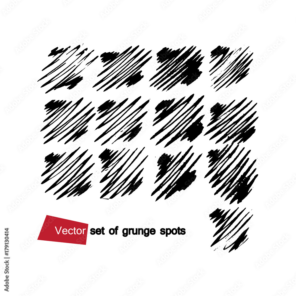 Vector set of grunge hatching Vector set of grunge hatching