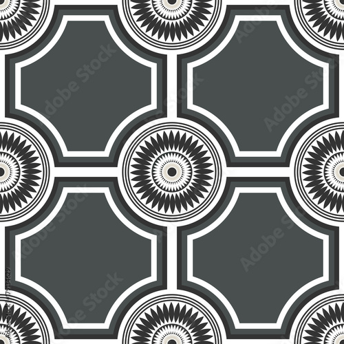 Background and texture with Ancient tile pattern.Seamless retro ornamental Pattern.Ceramic tiles.Traditional ornate