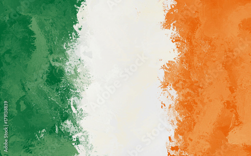 Cuadro en lienzo Ireland Grunge Flag